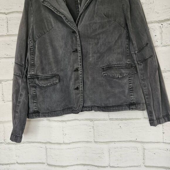 Carbon2Cobalt Beachfront in Lightweight Twill Blazer Jacket Dark Gray Size Large - Picture 3 of 12